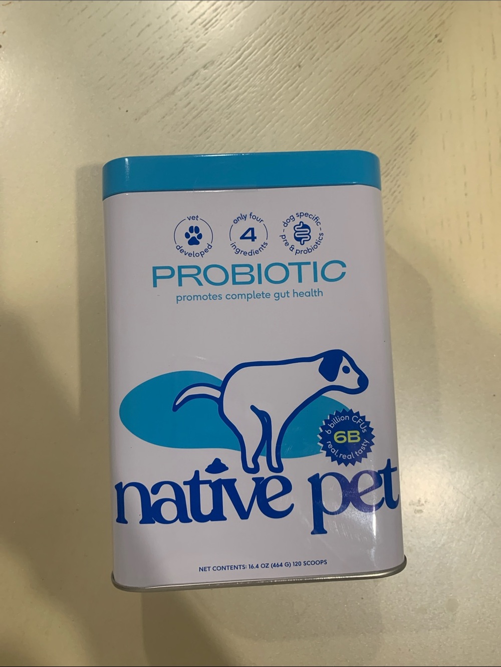 Native Pet Probiotic - Blue and White Tin